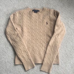 Ralph Lauren crewneck crop cashmere-like sweater